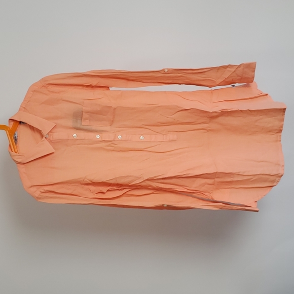 New Toad&Co Women shirt long sleeve lightweight casual orange sz XS (R)